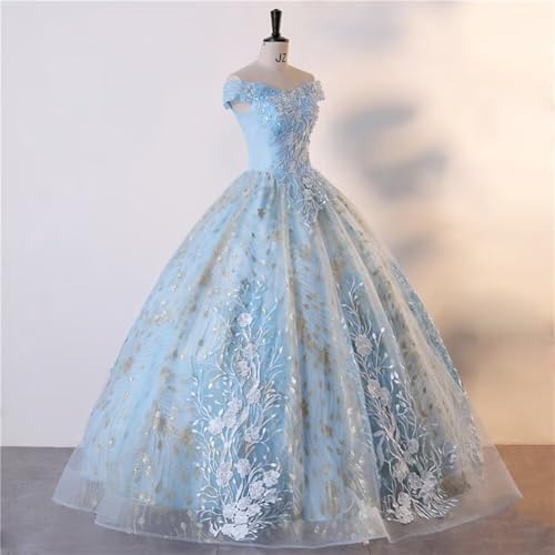 ASULLA Luxury Appliqued Beaded Quinceanera Dresses Off Shoulder A Line Long Formal Evening Ball Gowns