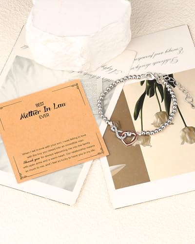 Image of Mother Daughter Bracelets Set for 2 Matching Heart Bracelets for Mother and Daughter to My Mom Bracelet Birthday Mothers Day Gifts for Mom Daughters
