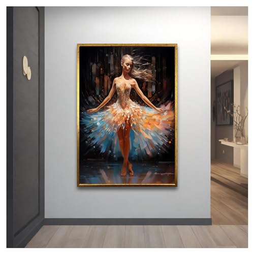 Peinture ballerine mur art pour une ambiance douce et poétique