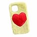Miagon Peluche Fourrure 3D Coque pour Samsung Galaxy A23 5G,Kawaii Étui de Protection Hiver Chaud Souple Poilu Doux 3D Cœur Housse Cover,Jaune
