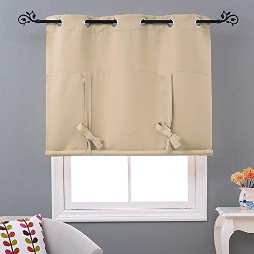 Nicetown VCNTGMTIEUPSHADES-4664C4 Roman Shade Valances For Windows - Tie Up Balloon Kitchen/Bathroom/Farmhouse Window Curtain Shade thumb #2