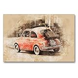 Premium Textil-Leinwand 90 x 60 cm Quer-Format Fiat Nuova 