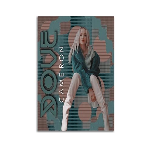 Stampa artistica da parete su tela di Dove Cameron con copertina dell'album, autografata in edizione limitata, poster pop hip hop, cantante rap e star, decorazione artistica da parete per ragazze e