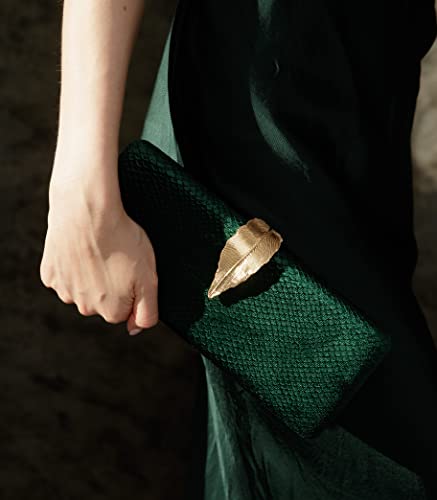 Before & Ever Green Evening Clutch - Long Emerald Green Clutch Purses For Women Wedding - Women's Evening Handbags - Women's Clutch Handbags Formal Crossbody Evening Bag - Womens Clutch Purse Hand Bag #TOP5