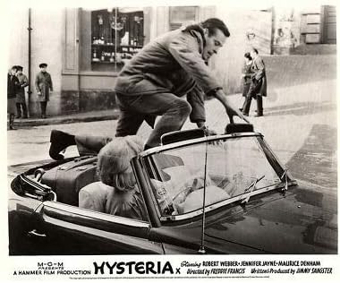 Hysteria Original Lobby - Tarjeta de felicitación de Martillo Horror Robert Webber Mercedes-Benz 190 SL