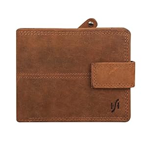 STARHIDE Wallets Men, RFID Blocking Bifold Real Leather Wallet with Side Zip Around Coin Pocket, Gents Cowhide Leather Purse Gift Boxed 1044