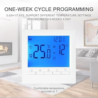 Termostato digitale programmabile per la casa Display LCD Regolatore della temperatura ambiente Controllo riscaldamento a pavimento Kit termostato digitale (blu)