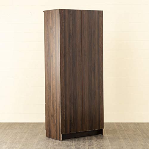 Image of Home Centre Lewis 2-Door Wardrobe with Mirror - Brown (Engineered Wood)