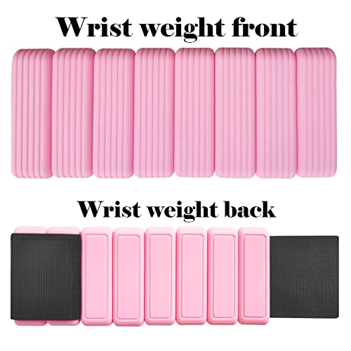 Ahpagoo-Wrist-Weights-Strength-Training-Velcro-Wearable-for-Womens-Wrist-Ankle-Weights-Silicone-Bracelet-Size-Adjustable-Yoga-Pilates-Indoor-Aerobic-Exercise-Equipment-2-lb