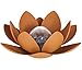 Produktbild Dehner Dekofigur Solarleuchte Lotus Rostock, Ø 27 cm, Höhe 11.5 cm, Metall/Glas, kupfer