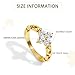 U UWorld 18K Gold Plated Stainelss Steel Rings Non Tarnish Four Leaf Clover Ring Size 8 Promise Engagement Wedding Bands Fashion Watch Band Statement Rings Lucky Gifts for Women