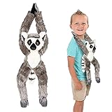 ArtCreativity Hanging Ring Tailed Lemur Plush Toy, 17.5 Inch Stuffed Ring Tailed Lemur with...