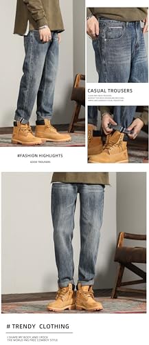 Jeans Pants Trousers Denim Washed Design Sense Men's Business Commuting Versatile Slim Fit and Slimming Plus Size Men4