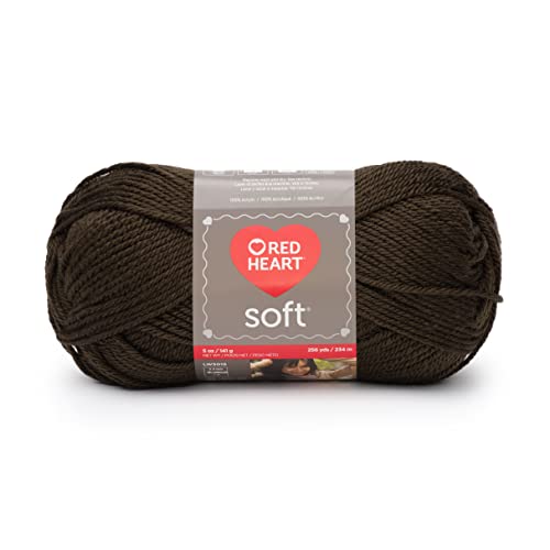 Image of Red Heart Soft Chocolate Yarn - 3 Pack of 141g /5oz - Acrylic - 4 Medium (Worsted) - 256 Yards - Knitting /Crochet