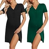 Ekouaer 2-Pack Labor and Delivery Gown