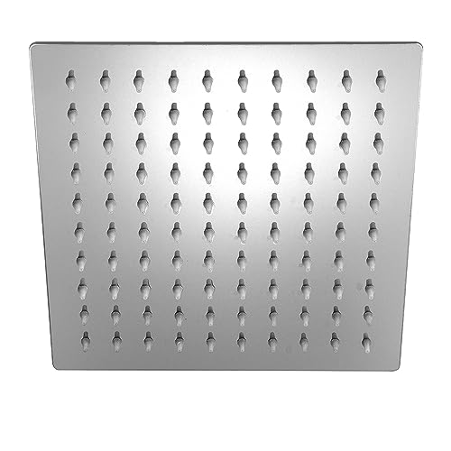 Ducha Chuveiro Quadrado 30x30 Slim Inox Completo C/Desviador