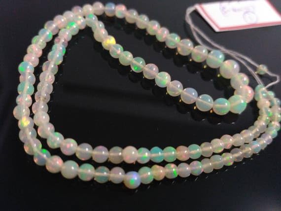 Opale d'Éthiopie perles rondes 3-5mm de qualité gemme pour joaillerie fine