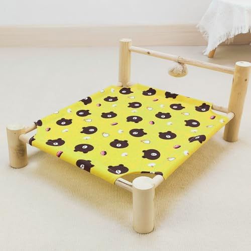 Lit surélevé en bois M et G avec balle en peluche pour chat et chien - 2