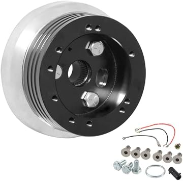 5 & 6 Hole Billet Steering Wheel Hub Adapter Car Polished Short Hub Connector Car Accessories Black