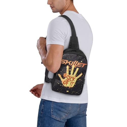 Skillets Crossbody Bags for Women Men, Travel Hiking Sling Bag, Lightweight Handbag, Chest Purse Backpack4