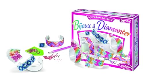 Sentosphère 3932520 Bastel-Set Strassstein-Schmuck Glitzer, Kreativ-Set, DIY Accessoires, TU