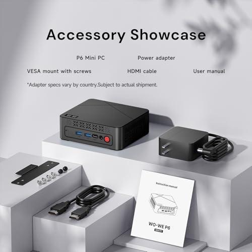 Image of wo-we Mini PC AMD 3500U(Beat N150 /N100 /4300U) 8GB RAM 256GB SSD 4C /8T 4K Triple Display HDMI&Type-C,USB3.2 Silent Heat Dissipation Mini Desktop Computer for Home Theater Office Business Education