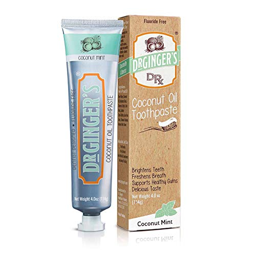 Dr. Ginger s Fluoride Free Coconut Oil Pulling & Whitening Toothpaste (All Natural & Fluoride Free)