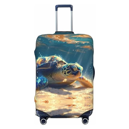 Travel Luggage Cover Protector - Sunshine Underwater Sand Turtle Washable Suitcase Covers For 18-32 Inch Luggage