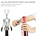 KORCCI Wine Opener 2 Pcs, Wine Bottle Opener, Zinc Alloy Wing Corkscrew Heavy Duty, Cork Screw Beer Opener for Bartenders, Multifunctional Bottle Opener for Kitchen, Restaurant, Bar, Waiters （Silver）