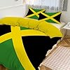 JRISEMECY Yellow-Green Bedding Sets Double 3 Pieces Reversible Bedding Set Jamaican Flag Duvet Covers Soft Comforter Microfiber Patriotic Patchwork Flag Duvet Set For All Seasons, Double #1