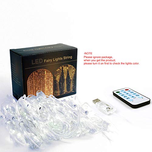 Yeoleh String Lights Curtain,Usb Powered Fairy Lights For Bedroom Wall Party,8 Modes & Ip64 Waterproof Ideal For Outdoor Wedding Decor (White,7.9Ft X 5.9Ft) #TOP6