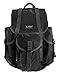 Kamp New York Campus II Canvas Backpack, Lightweight & Casual Daypack for Travel, Outdoors (Black)