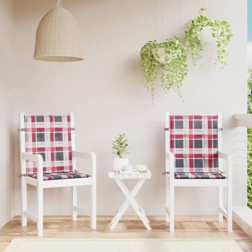 Wynira Cojín para silla de jardín para respaldo bajo, 2 unidades, 100 x 50 x 3 cm, de tela Oxford con diseño antideslizante, impermeable, ideal para jardín, terraza, balcón y uso en interiores