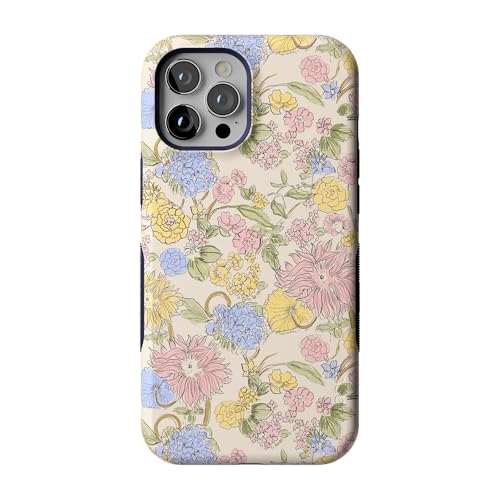 Casely iPhone 12 Pro Max Case | Prairie Blooms | Pastel Floral | Bold Protective Design | Compatible with MagSafe