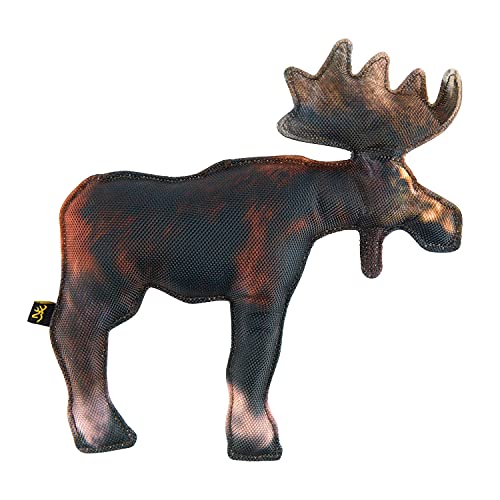 Browning Moose Fabric Squeaker Chew Toy Deep Brown