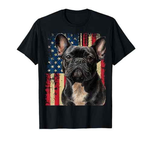 Frenchie 4 juillet Drapeau français USA Où est le Paw-ty T-Shirt