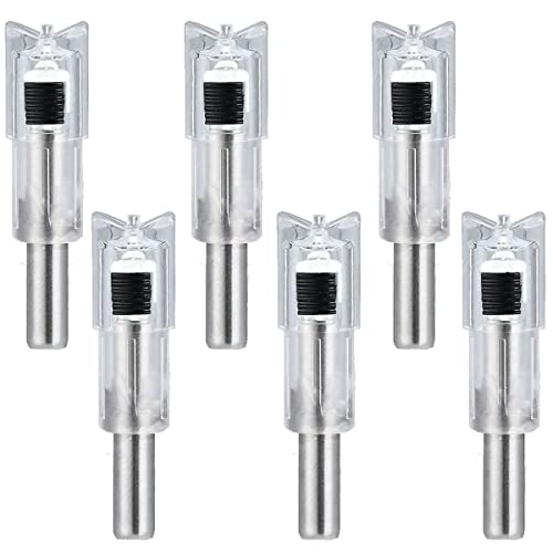 Keaup 6 Pcs Crossbow Lighted Nock With On/Off Switch For .300/7.62Mm Inside Diameter Led Nocks Arrow Nocks For Archery Hunting #TOP1