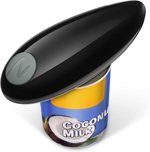 One Touch Electric Can Opener Easy Open Any Can Size with Smooth Edge, Battery Operated Electric Jar Openers for Kitchen, Kitchen Gadget Electric Can Opener for Seniors with Arthritis