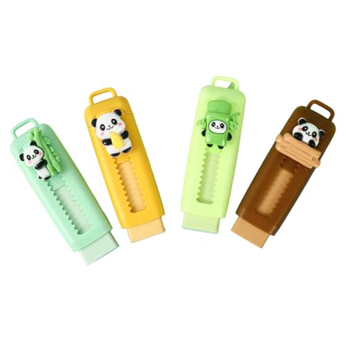 Radiergummis Kinder Tiere Einziehbarer Retractable Radiergummi Niedliche Panda Lustig Radiergummi Tierradierer für Kindergeburtstag Gastgeschenk Studenten Büro (4)