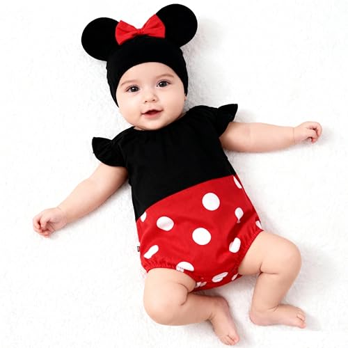 Beipegin Costume Neonato Costume da Ape Coccinella Body Pagliaccetto Tutina Bebè per Bambina Bambino Halloween Feste 0-9 Mesi