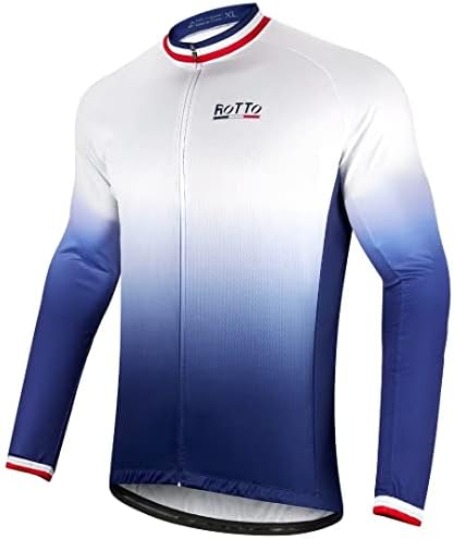 ROTTO Cycling Jersey Mens Bike Shirt Long Sleeve