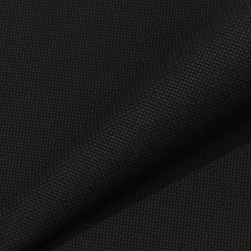 Aida Cloth 18 Count Cross Stitch Fabric,19×28inch (18CT, Black)