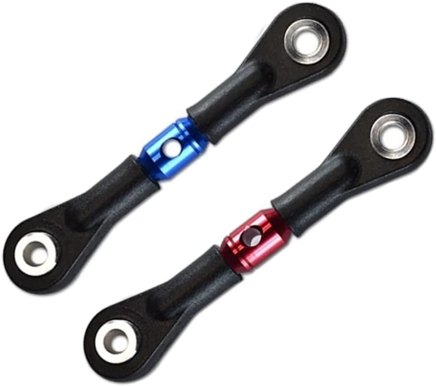 Adjustable Steering Tie Link Pull Rod Linkage for Tamiya TT-02/TT02T 1/10 RC Car (Blue)