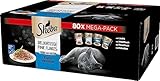 Sheba Delikatesse Fine Flakes Katzenfutter Nassfutter, 80 x 85g Schalen Mega Pack - Katzenfutter Nassfutter, Auswahl an Gelee-Fisch mit Lachs, Weißfisch, Thunfisch und Kabeljau für Katzen