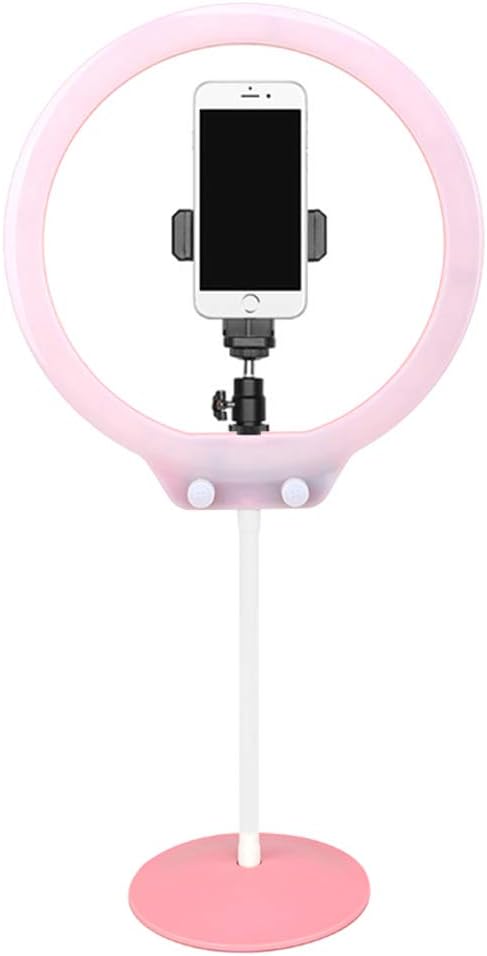 ZOMEI 10" Makeup Light, Dimmable LED Ring Light 7.5W 3200-5500K USB Desktop Streaming Light for YouTube Videos Beauty Manicure Tattoo Salon, Includes Detachable Makeup Mirror
