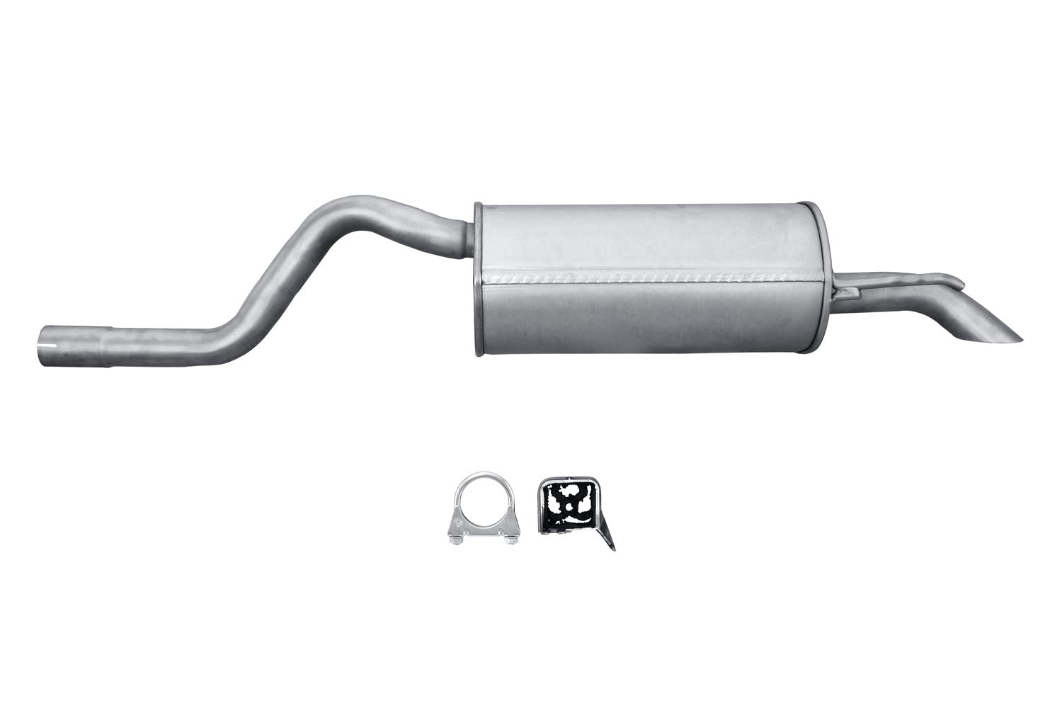 HELLA 8LD 366 034-431 Tłumik końcowy - Easy2Fit® Kit - z tyłu - jednoczęściowy - Komplet z elementami do montażu