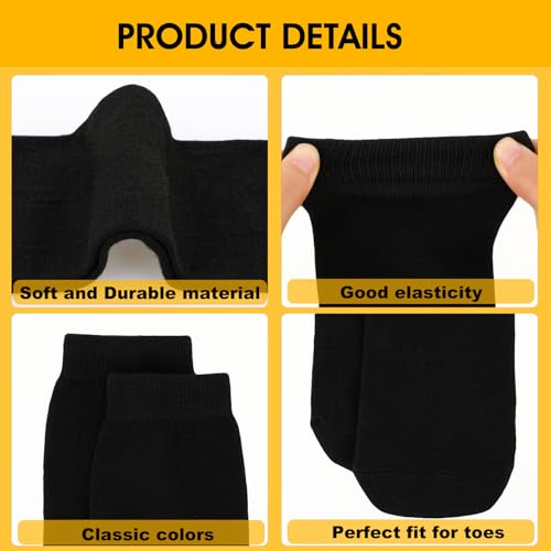 Lusofie 2 Pairs Knee High Socks for Girls 4-8 years Old, Black White Mid-Calf School Uniform Long Socks Soft for Kids3