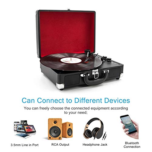 Platine Vinyle Phonographe, Tourne Disque Bluetooth Turntable en Vinyle À 3 Vitesses Bluetooth Intégré en Haut-parleurs… - Les Beatles, Paul McCartney, John Lennon, RIngo Starr, George Harrison Platine Vinyle Phonographe, Tourne Disque Bluetooth Turntable en Vinyle À 3 Vitesses Bluetooth Intégré en Haut-parleurs… – Image 4