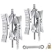 RecPro RV Camper Wheel Tire Chock Stabilizer Jack with Crank Handle | Adjustable Trailer Wheel Lock | Durable Steel | Expands 4