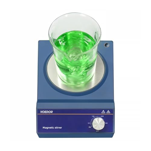 VOEDOR 3800 RPM Magnetic Stirrer Mixer with Stir Bar (No Heating), Max 3000ml Stainless Steel Magnetic Stir Plate Laboratory-Level Size